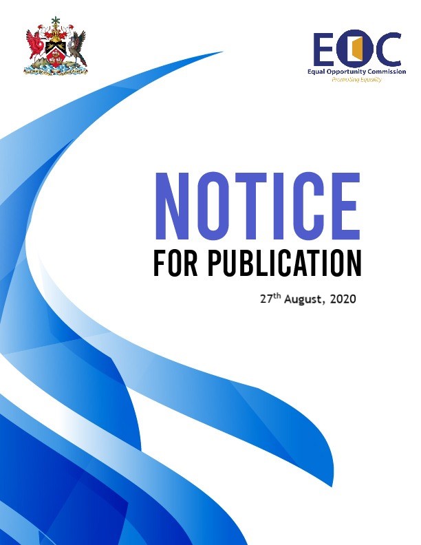 Notice for Publication August 2020